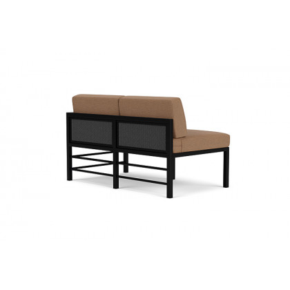 Lloyd Flanders™ Southport Left Arm Loveseat - Charcoal, Canvas Natural