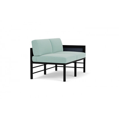 Lloyd Flanders™ Southport Left Arm Loveseat - Denim Blue, Unearth Dew