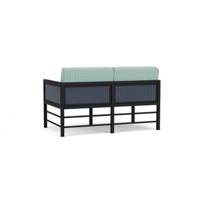 Lloyd Flanders™ Southport Left Arm Loveseat - Denim Blue, Unearth Dew