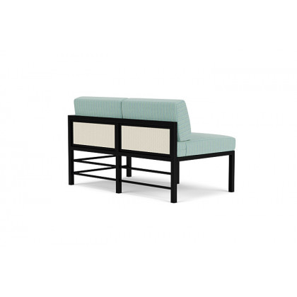 Lloyd Flanders™ Southport Left Arm Loveseat - Ivory, Unearth Dew