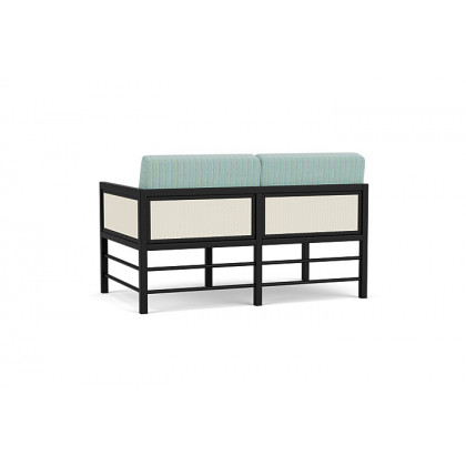 Lloyd Flanders™ Southport Left Arm Loveseat - Ivory, Unearth Dew