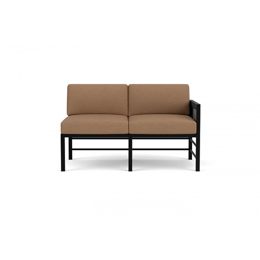 Lloyd Flanders™ Southport Left Arm Loveseat - Pewter, Canvas Natural
