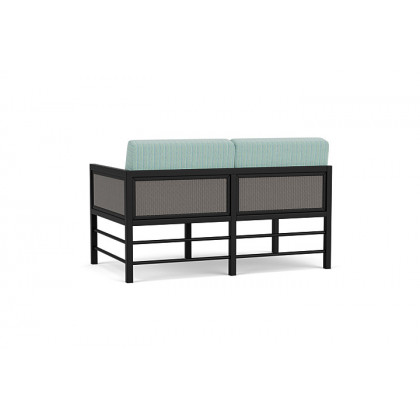 Lloyd Flanders™ Southport Left Arm Loveseat - Pewter, Unearth Dew