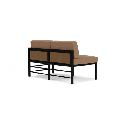 Lloyd Flanders™ Southport Left Arm Loveseat - Hickory, Canvas Natural