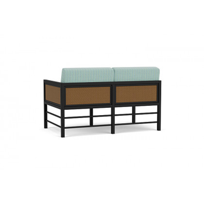 Lloyd Flanders™ Southport Left Arm Loveseat - Hickory, Unearth Dew