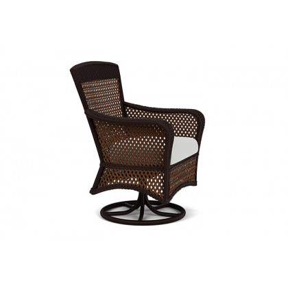 Lloyd Flanders - Grand Traverse Swivel Dining Armchair Loveboat Mint, Caramel