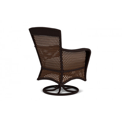 Lloyd Flanders™ Grand Traverse Swivel Dining Armchair Loveboat Mint, Caramel