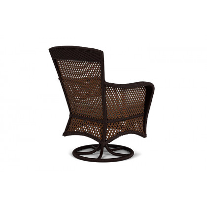 Lloyd Flanders™ Grand Traverse Swivel Dining Armchair Callen Celadon, Caramel