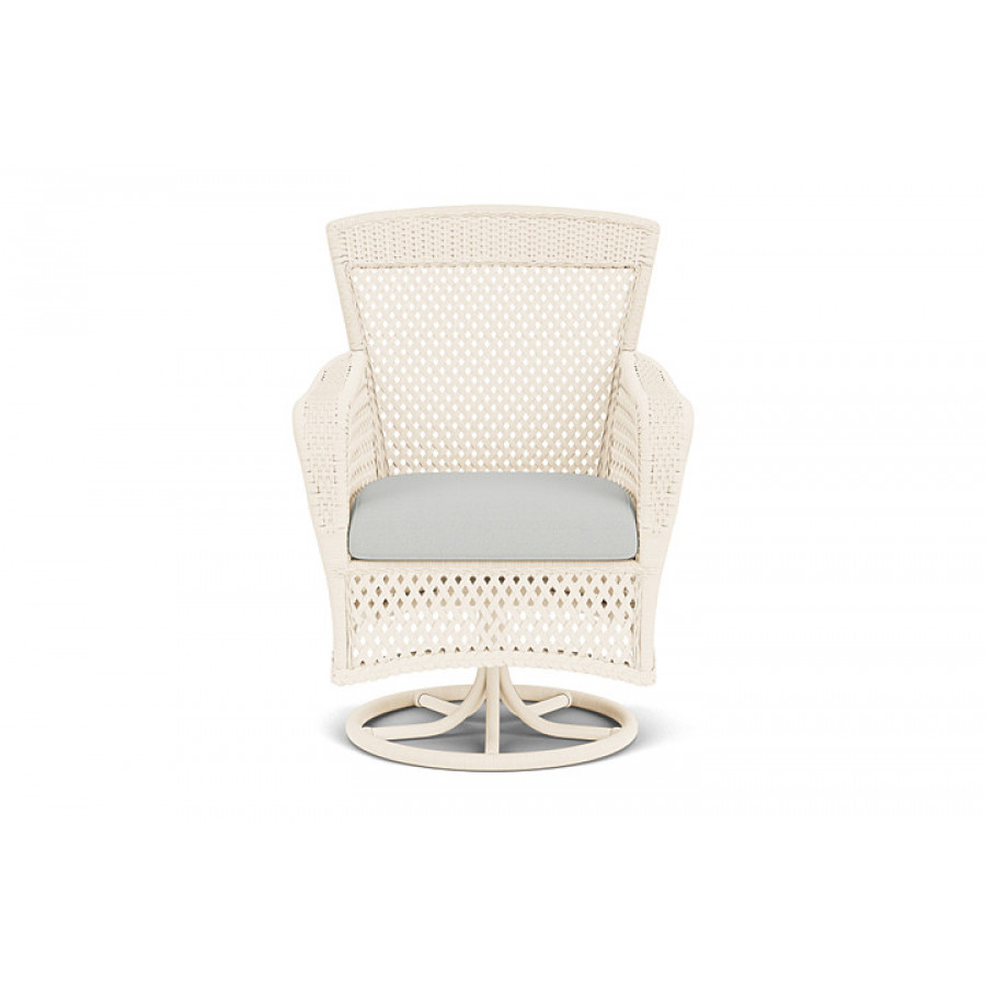 Lloyd Flanders™ Grand Traverse Swivel Dining Armchair Loveboat Mint, Bisque