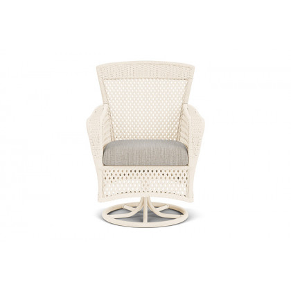 Lloyd Flanders - Grand Traverse Swivel Dining Armchair Loveboat Mint, Caramel