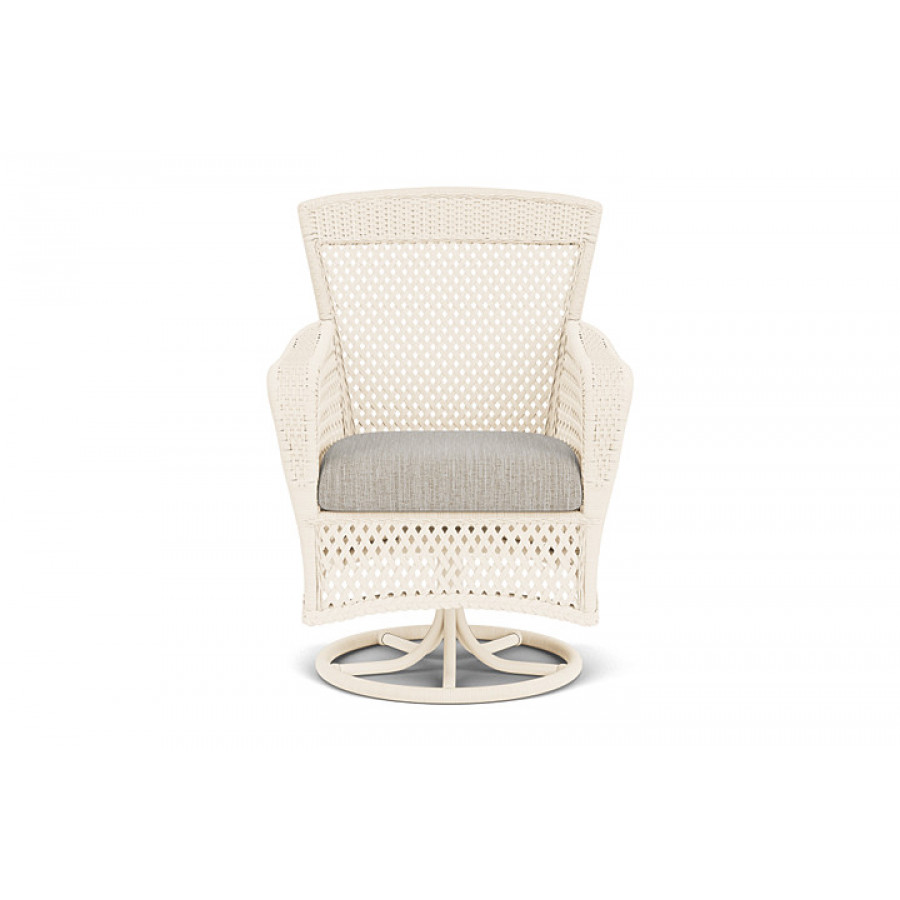 Lloyd Flanders™ Grand Traverse Swivel Dining Armchair Callen Celadon, Bisque