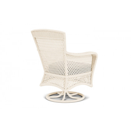 Lloyd Flanders™ Grand Traverse Swivel Dining Armchair Callen Celadon, Bisque