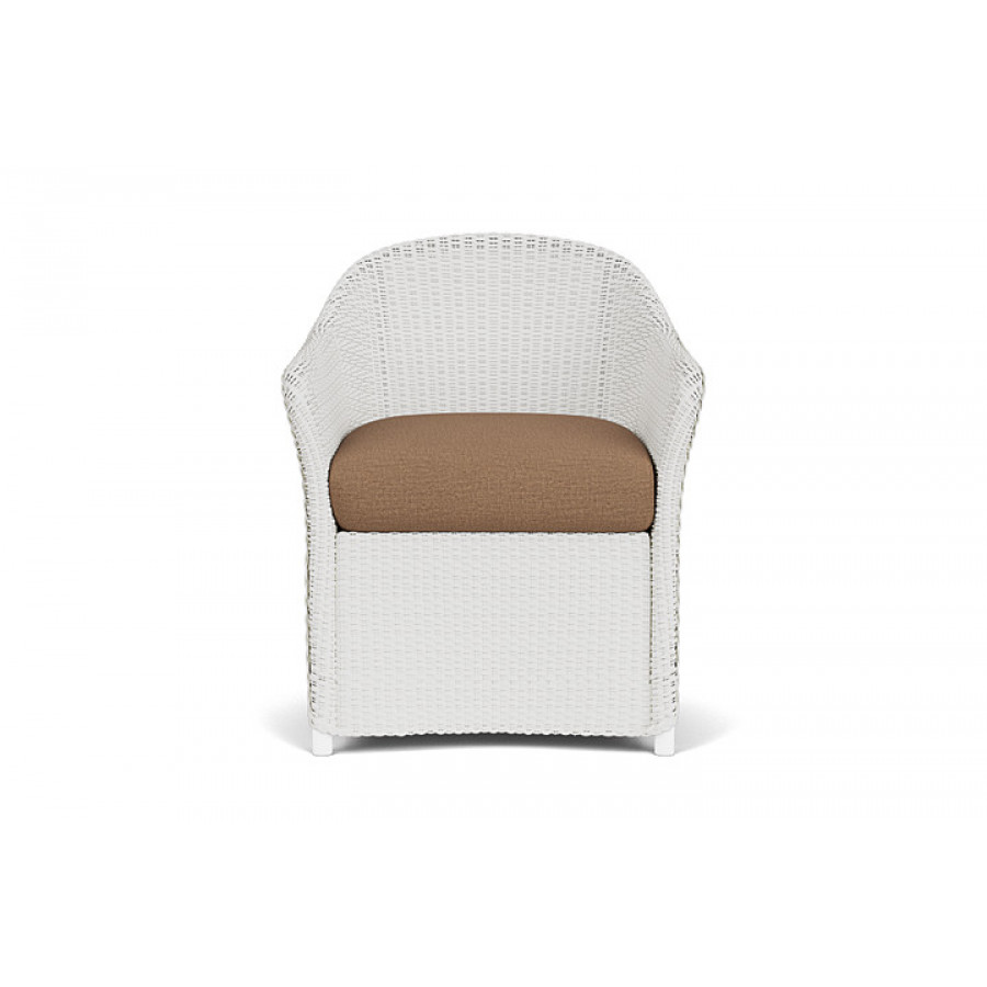 Lloyd Flanders™ Weekend Retreat Dining Armchair - Matte White, Canvas Natural