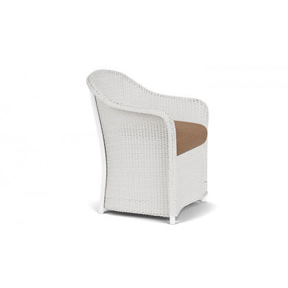 Lloyd Flanders™ Weekend Retreat Dining Armchair - Matte White, Canvas Natural