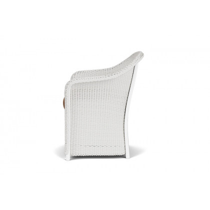 Lloyd Flanders™ Weekend Retreat Dining Armchair - Matte White, Canvas Natural
