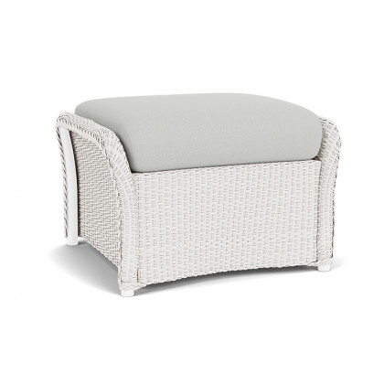 Lloyd Flanders™ Weekend Retreat Woven Ottoman - White, Loveboat Mint