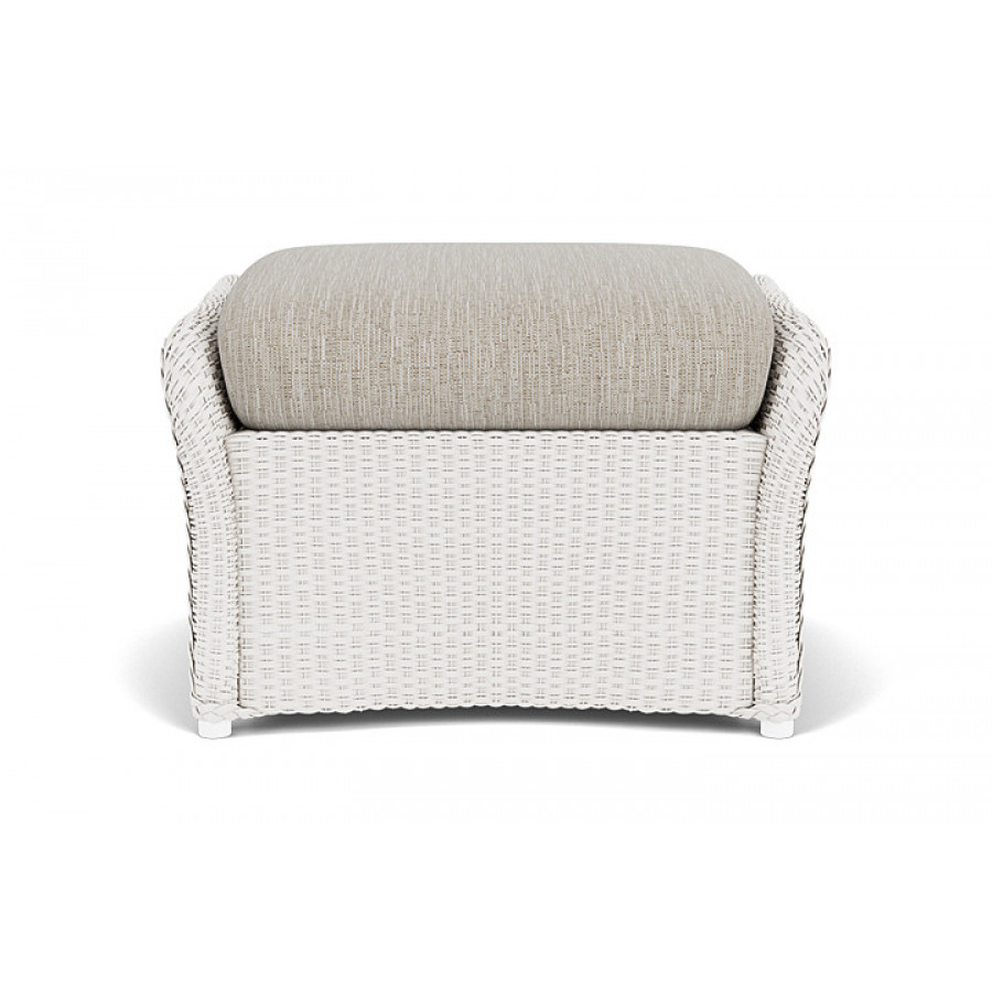 Lloyd Flanders™ Weekend Retreat Woven Ottoman - White, Callen Celadon