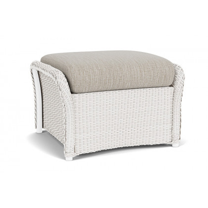 Lloyd Flanders™ Weekend Retreat Woven Ottoman - White, Callen Celadon