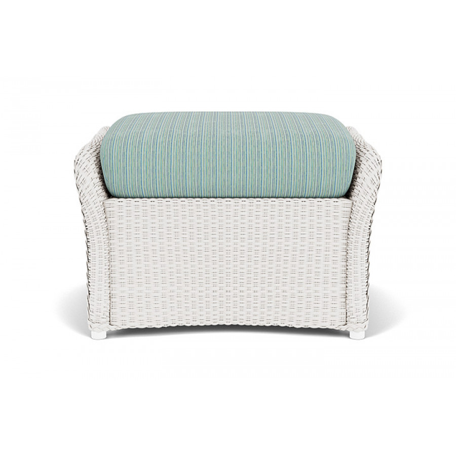 Lloyd Flanders™ Weekend Retreat Woven Ottoman - White, Unearth Dew