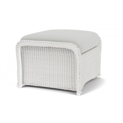 Lloyd Flanders™ Weekend Retreat Woven Ottoman - Matte White, Loveboat Mint