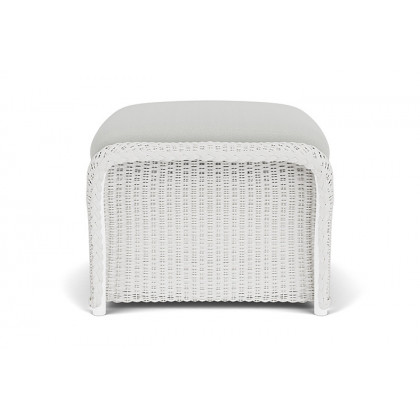 Lloyd Flanders™ Weekend Retreat Woven Ottoman - Matte White, Loveboat Mint