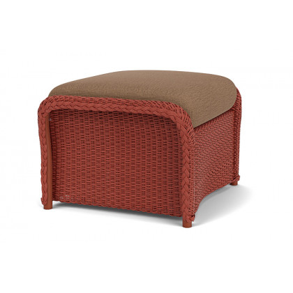 Lloyd Flanders™ Weekend Retreat Woven Ottoman - Terracotta, Canvas Natural