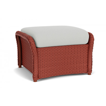 Lloyd Flanders™ Weekend Retreat Woven Ottoman - Terracotta, Loveboat Mint