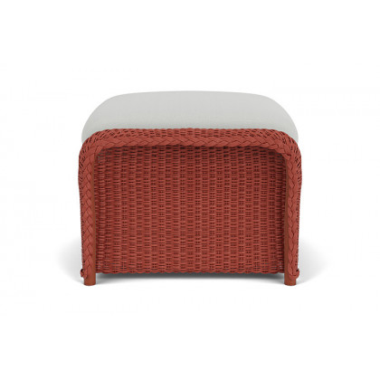 Lloyd Flanders™ Weekend Retreat Woven Ottoman - Terracotta, Loveboat Mint