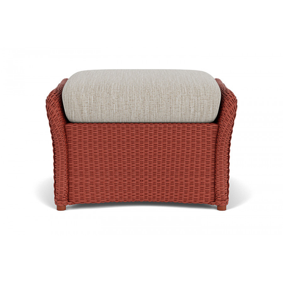 Lloyd Flanders™ Weekend Retreat Woven Ottoman - Terracotta, Callen Celadon