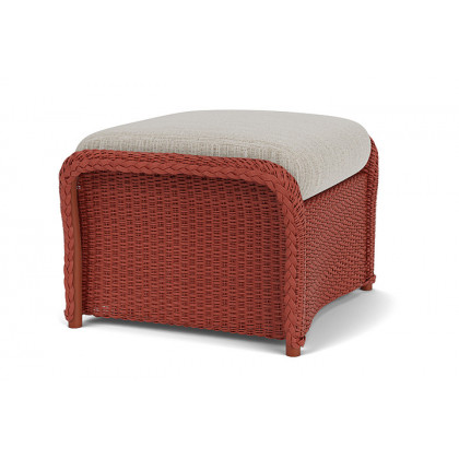 Lloyd Flanders™ Weekend Retreat Woven Ottoman - Terracotta, Callen Celadon