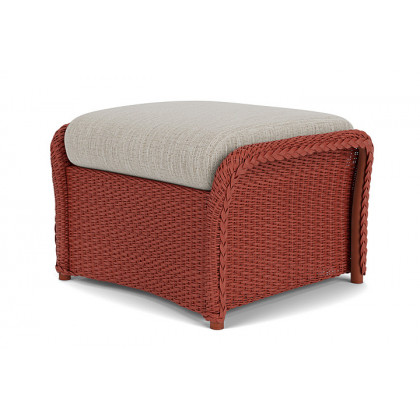 Lloyd Flanders™ Weekend Retreat Woven Ottoman - Terracotta, Callen Celadon