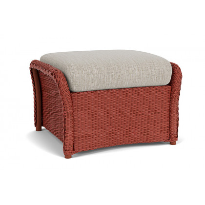 Lloyd Flanders™ Weekend Retreat Woven Ottoman - Terracotta, Callen Celadon