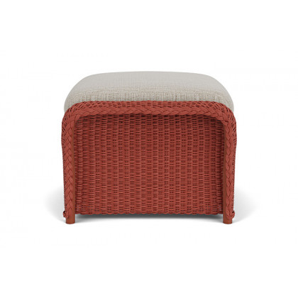 Lloyd Flanders™ Weekend Retreat Woven Ottoman - Terracotta, Callen Celadon