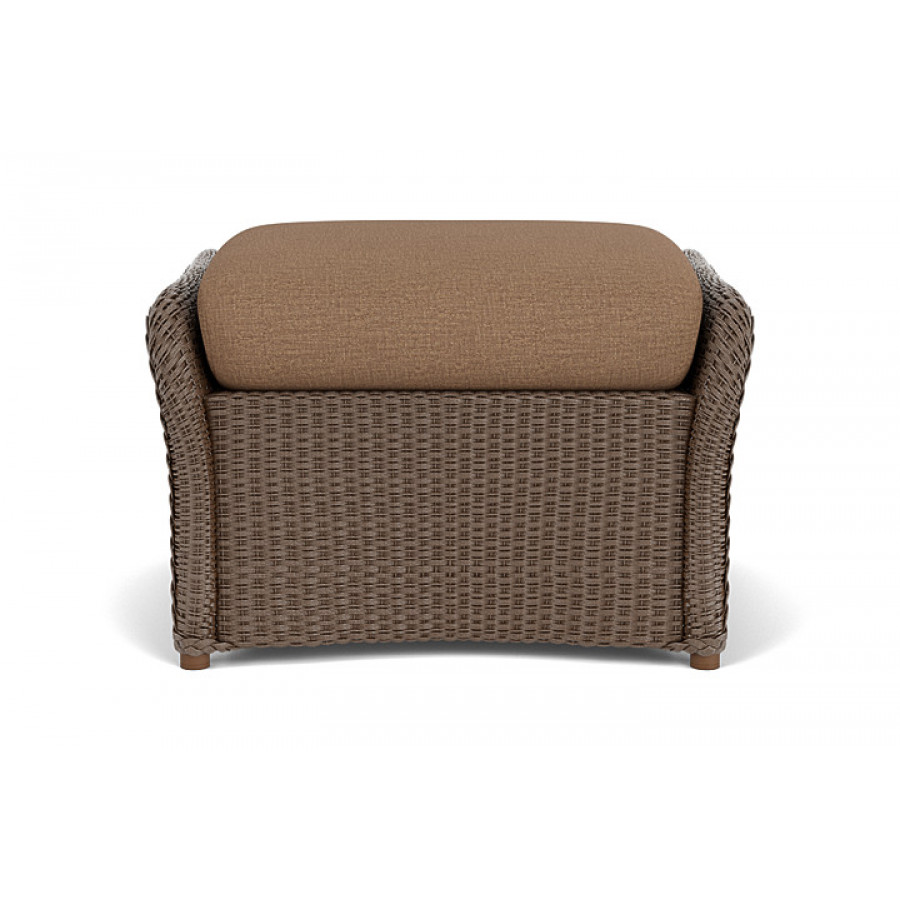 Lloyd Flanders™ Weekend Retreat Woven Ottoman - Bark, Canvas Natural