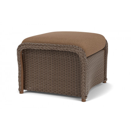Lloyd Flanders™ Weekend Retreat Woven Ottoman - Bark, Canvas Natural