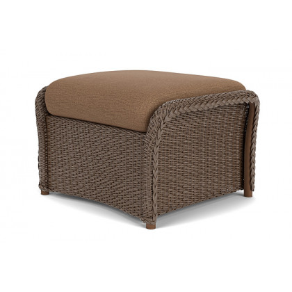 Lloyd Flanders™ Weekend Retreat Woven Ottoman - Bark, Canvas Natural