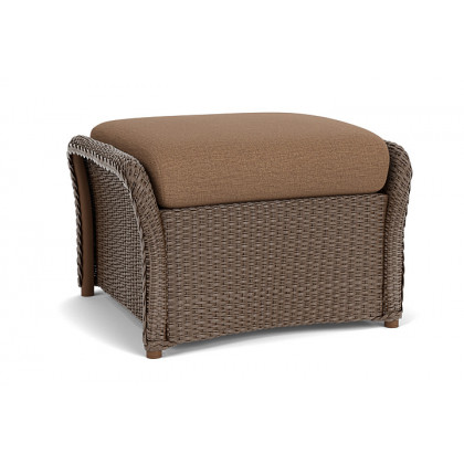 Lloyd Flanders™ Weekend Retreat Woven Ottoman - Bark, Canvas Natural