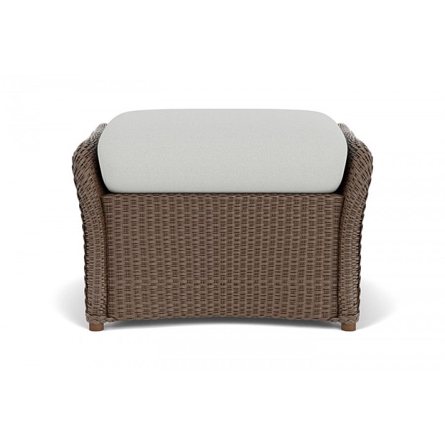 Lloyd Flanders™ Weekend Retreat Woven Ottoman - Bark, Loveboat Mint