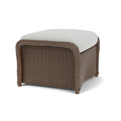 Lloyd Flanders™ Weekend Retreat Woven Ottoman - Bark, Loveboat Mint