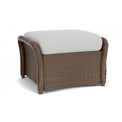 Lloyd Flanders™ Weekend Retreat Woven Ottoman - Bark, Loveboat Mint