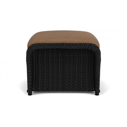 Lloyd Flanders™ Weekend Retreat Woven Ottoman - Ebony, Canvas Natural