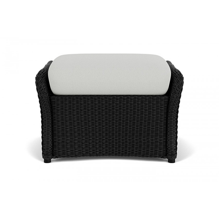Lloyd Flanders™ Weekend Retreat Woven Ottoman - Ebony, Loveboat Mint