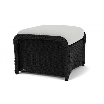 Lloyd Flanders™ Weekend Retreat Woven Ottoman - Ebony, Loveboat Mint