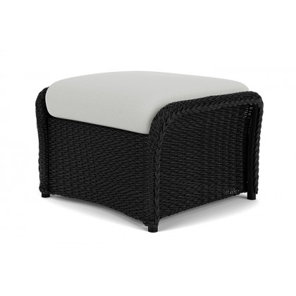 Lloyd Flanders™ Weekend Retreat Woven Ottoman - Ebony, Loveboat Mint