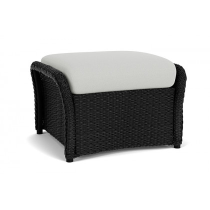 Lloyd Flanders™ Weekend Retreat Woven Ottoman - Ebony, Loveboat Mint