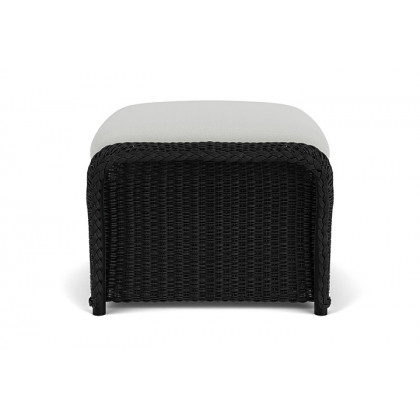 Lloyd Flanders™ Weekend Retreat Woven Ottoman - Ebony, Loveboat Mint