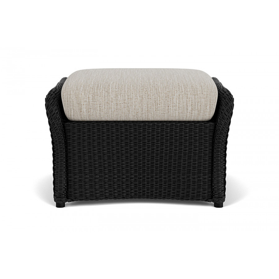 Lloyd Flanders™ Weekend Retreat Woven Ottoman - Ebony, Callen Celadon
