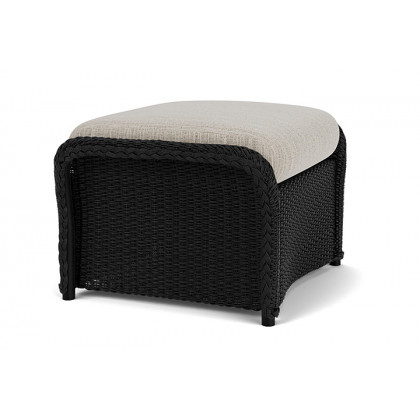 Lloyd Flanders™ Weekend Retreat Woven Ottoman - Ebony, Callen Celadon