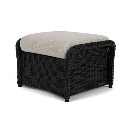 Lloyd Flanders™ Weekend Retreat Woven Ottoman - Ebony, Callen Celadon