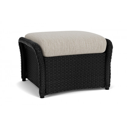 Lloyd Flanders™ Weekend Retreat Woven Ottoman - Ebony, Callen Celadon